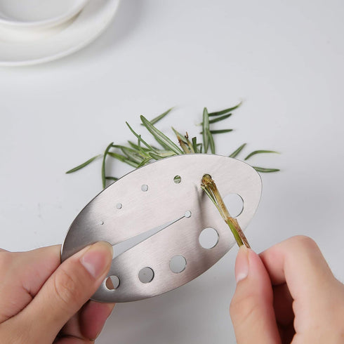 Herb Stripper Tool, Stainless Steel Leaf Zipper for Kale, Chard, Collard Greens, Rosemary, and Thyme