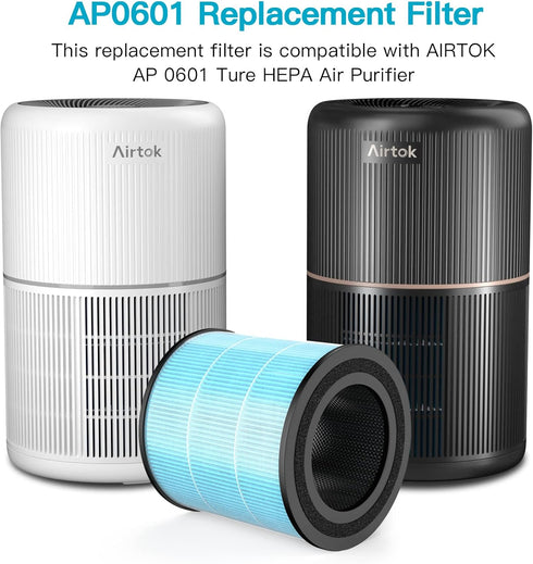 AP0601 Air Purifier Replacement Filters, 4-IN-1 High-Efficiency HEPA Filter (4 Pack)