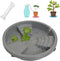 1 Pc 11 inch Plant Caddy with Lockable Wheels, Drainage & Self-watering