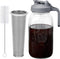 Cold Brew Coffee Maker, 2 Quart 64oz Stainless Steel Filter Pitcher Jar, Easy to Clean Cold Coffee Maker