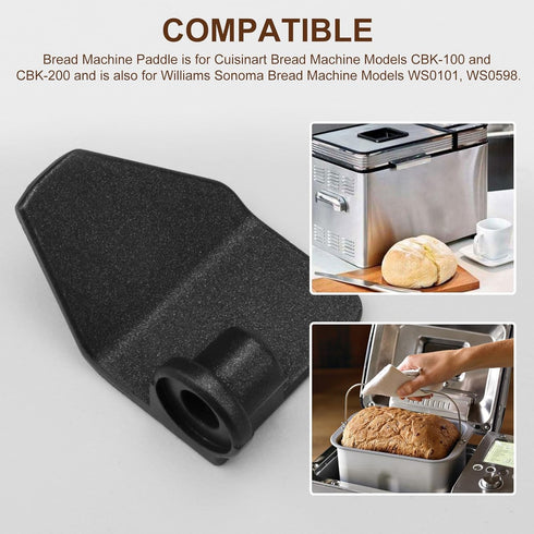 Bread Machine Kneading Paddle for Cuisinart Bread Maker BK-100 and CBK-200, 2 Pcs