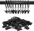 40 Pack Curtain Rings with Clips, Drapery Clips with Rings, Fits up to 1 in Curtain Rod, Black