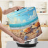 Sea Turtle Air Fryer Dust Cover, Beach Cover with Top Handle and Storage Pockets for Kitchen Appliances