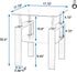2-Tier (1, Glass Side Table Modern Glass Top Corner Table Living Room Square Side Table with Metal Leg for Living Room
