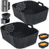 BYKITCHEN Air Fryer Silicone Liners for Ninja SL401 Double Stack, Reusable Rectangle Perforated Accessories