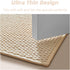 Soft and Absorbent Chenille Bathroom Rug with Rubber Backing, Quick-Dry Washable Runner Mat, Khaki 16"x24"