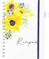 OUTSHINE 6x9 Sunflower Hardcover Recipe Binder: Blank Recipe Book for Your Own Recipes