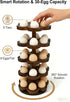 Lnncdsc Countertop 360 30 Counter, Wooden Egg Holder Rotating, Egg Rack for Eggs, Spiral Egg Storage Organizer