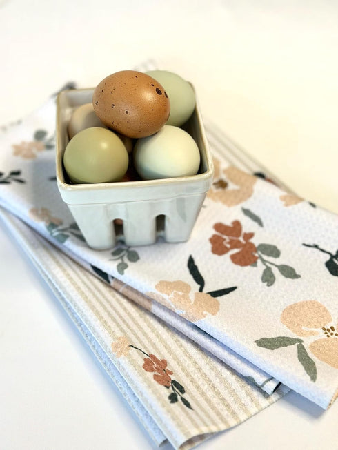 Trig 2 Pack. Kitchen Towel. Tea Towel. Dish Cloth. Double Sided Design. Quick Dry Waffle Weave Microfiber. Highly