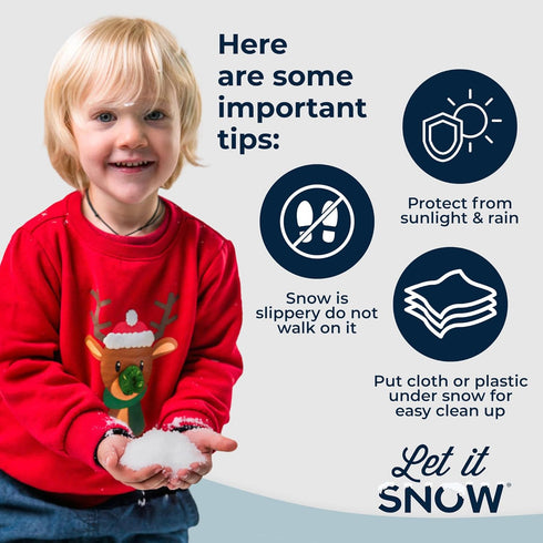 3 Packs, 3 Let it Snow Instant Fake Snow Powder - Made in the USA, Safe & Easy to Use Artificial Snow for Slime