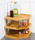 CHVOMNASE 3 Bamboo Tier Corner Shelf