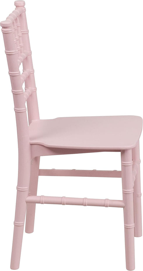 Commercial Flash Furniture Childs Pink Resin Party and Event Chiavari Chair for & Residential Use,Pink