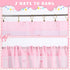 Tegeme 2 84 Inches Panels Pink Bow Sheer Curtains Long Embroidered Voile Curtains Decorative Coquettish Sheer Shades
