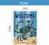 WHPCT Crab Garden Flag, Welcome to Undersea World Vertical Double Side 12x18 Inch Holiday Decor