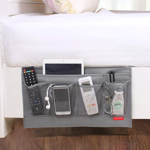 DuomiW 6 Pockets Bedside Storage Organizer, Bedside Caddy, Table Cabinet Storage Organizer, TV Remote Control, Phones