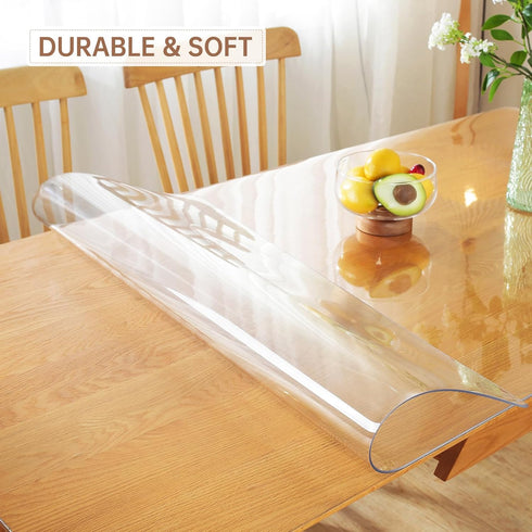 2mm 14 48 Inch Warmstar Clear Table Protector Thick, x Clear Table Cover Protector, Plastic Table Cover, Clear Desk Mat