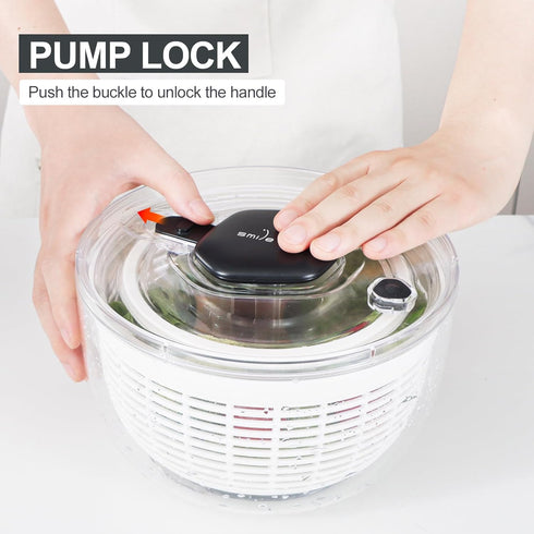 3.8 Smile mom Salad Spinner Small Lettuce Spinner Kitchen Gadgets Vegetable Washer, High Efficiency for Home Kitchen