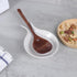 Ceramic Spoon Rest for Kitchen, Heat Resistant Utensil Holder for Countertop, Dishwasher Safe, Blue (White)