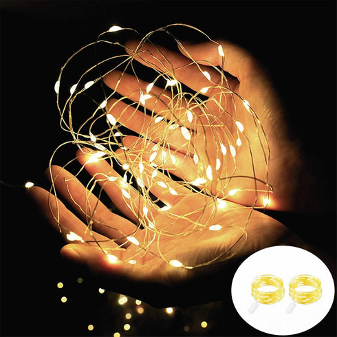 Ranlraka 2Pack Battery Powered Fairy Led String Lights 7Ft 20 LED Twinkle Lights