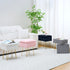 16.5" 11.8" 18" Wimarsbon Storage Ottoman, Vanity Stools with Metal Legs, x x Modern Faux Mink Fur Footstool, Makeup