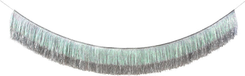 Meri Meri Silver Iridescent Tinsel Fringe Garland (Pack of 1)