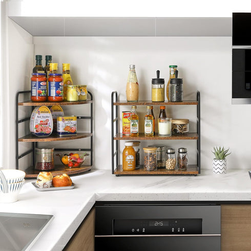 3-Tier Counter Countertop Counter TWJ001H IBUYKE Bathroom Organizer, Tray Storage Shelf, Kitchen Spice Rack Standing