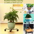 3 Packs 13" Large Metal Plant Caddy with Wheels Heavy-duty Wrought Iron Rolling Plant Stands with Casters Plant Dolly