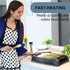 OVENTE Electric Indoor Grill, 13x10 Inch Non-Stick Surface, 1000W Fast Heat, Adjustable Temperature, Dishwasher Safe