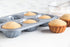 Fox Run Fluted Muffin Pan, Metallic, 14 x 10.5 x 2 inches