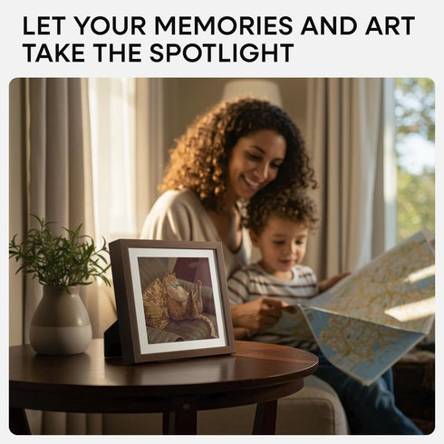 8x8 8 8 6 6 8by8 6x6 inch Set 1 Homeforia Picture Frame Brown, High-End Dark Oak x Square Brown Wood Frame with Mat by