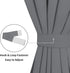 Easy-Going Blackout Door Curtains, Rod Pocket Privacy Light Filtering Sidelight Curtains with Tieback, 1 Panel