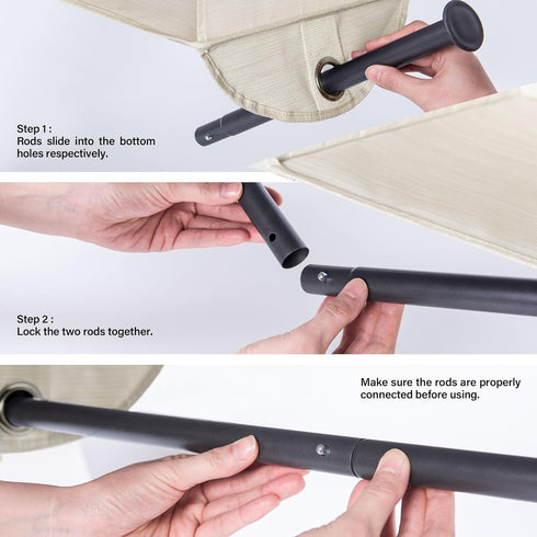 Closet 4-Section Closet StorageWorks Hanging Organizer with Metal Rod, Organizers and Storage, Collapsible Hanging