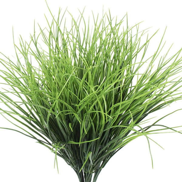 DVGUN Artificial 4 Count Pack of 4, UV Resistant Faux Garden Wheat Grass Greenery for House Plants, Indoor Decor