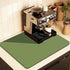 Coffee Mat for Countertops, Absorbent Rubber Bar Accessories for Kitchen, Fits Under Coffee Maker, 12"x19" Green
