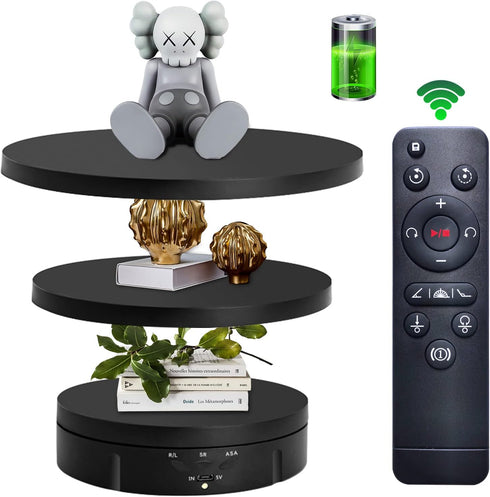 JAYEGT 3 in1 Motorized Rotating Display Stand with 5.74 /7.08/ 8.66 inch