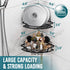 2 Pack, TAILI Powerful Suction Cup Corner Shower Caddy Stainless Steel Rustproof Shower Shelf with Hook, Drill-free