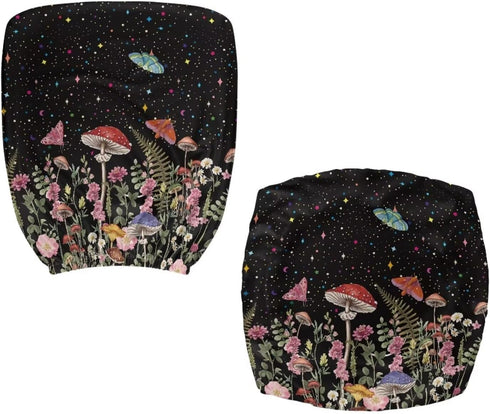 Mushroom Butterfly Office Chair Slipcover Computer Chair Slipcover for Desk Chairs Seat Removable Washable Office Chair Armrest Covers