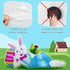 8FT OurWarm Easter Inflatables Outdoor Decorations, Lying Inflatable Easter Bunny Decor with Egg, Easter Blow Up Yard