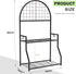 2 VGMiu Tier Plant Stand Indoor Outdoor, Metal Plant Display Stand Plants Shelf Rack for Multiple Plants, Black Flower