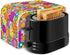 Daisy Print Food Toaster Cover, Multicolor Floral 2 Slice Wide Slot, Anti-dust Small Appliance Cover