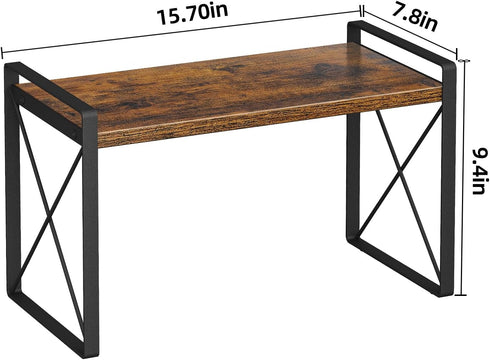 Giikin Countertop Shelf Organizer - Retro Style Cabinet Shelf for Pantry, Kitchen, Bathroom, 15.7 Inches