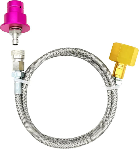 Soda Terra Machine Co2 Adapter Quick Connector with Stainless Steel Hose for Terra DUO Art Gaia Soda Series