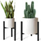 IZIDDO 2 Pack Adjustable Plant Stand, Metal Planter Stands Indoor Outdoor, Mid