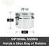 Oggi Clear Canister with Clamp Lid - 28 oz Airtight Food Storage Container for Kitchen & Pantry