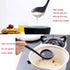 Silicone Soup Ladle Spoon Set of 2, Nonstick Heat Resistant, Long Handle, Big Round Scoop, Red and Black