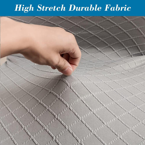 HFCNMY Rectangle,2 Pack Counter Stool Covers Stretch Rectangle Bar Stool Covers Jacquard Vanity Stool Cover Washable