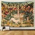 Semtomn Tapestry Artwork Wall Hanging, Unicorn Tapestries, Medieval Hunt, 60x80 Inches Home Decor
