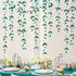 PinkBlume 52 Ft Dark Green Leaf Garland - Emerald Turquoise Paper Hanging Leaves Streamer for Party Decorations