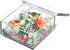 OfficeGoods Acrylic Desk Organizer with Silver Base, Functional & Elegant Storage Box for Home or Office