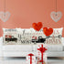 Hlonon Valentines Day Pillow Covers - Set of 4 18 x 18 Inches Red Heart Truck and Love Arrow Decor